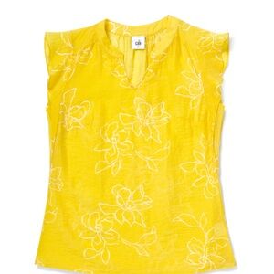 Cabi Savannah Yellow Floral Top